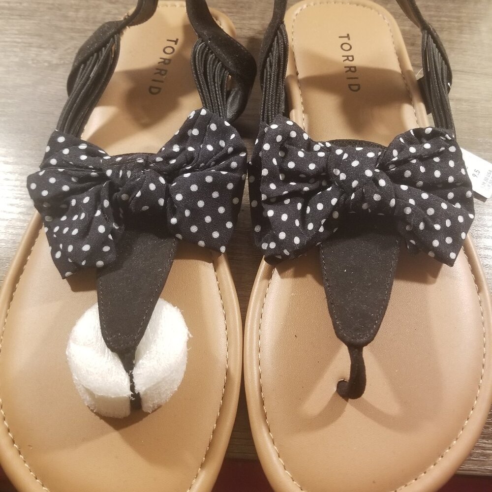 Torrid Polka Dot Bow Sandle